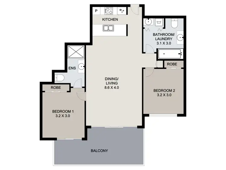 Floorplan of Homely apartment listing, 115/75 Central Lane, Gladstone Central QLD 4680