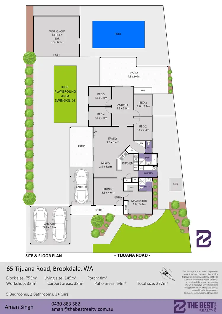 Floorplan of Homely house listing, 65 Tijuana Road, Brookdale WA 6112