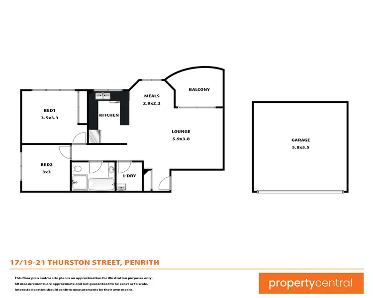 Floorplan of Homely apartment listing, 17/19-21 Thurston Street, Penrith NSW 2750