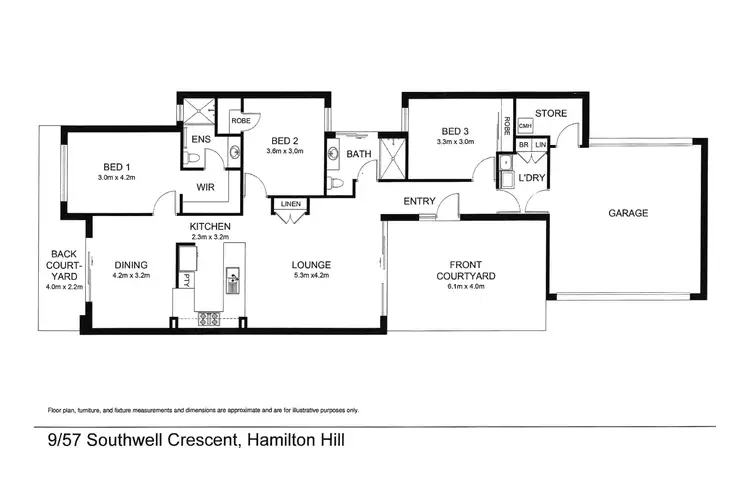 Floorplan of Homely house listing, 9/57 Southwell Crescent, Hamilton Hill WA 6163