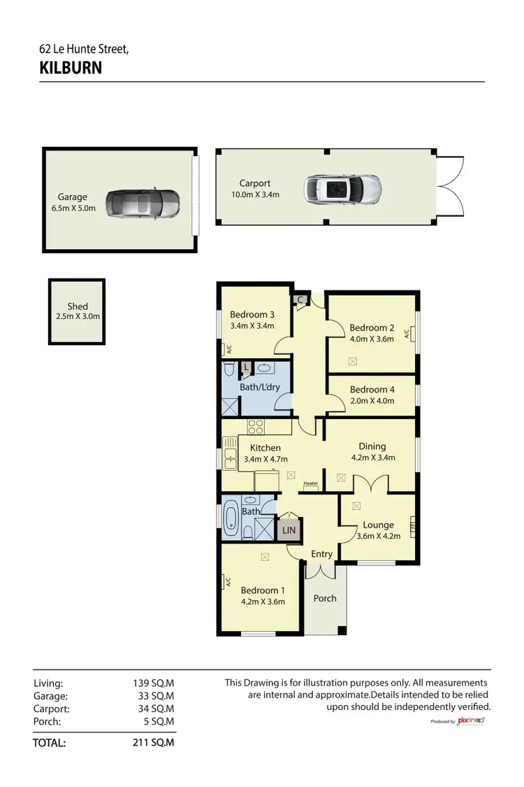 Floorplan of Homely house listing, 62 Le Hunte Street, Kilburn SA 5084