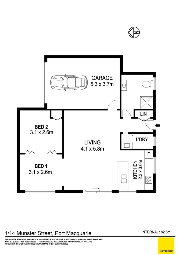Floorplan of Homely unit listing, 1/14 Munster Street, Port Macquarie NSW 2444