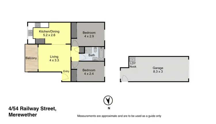 Floorplan of Homely unit listing, 4/54 Railway Street, Merewether NSW 2291