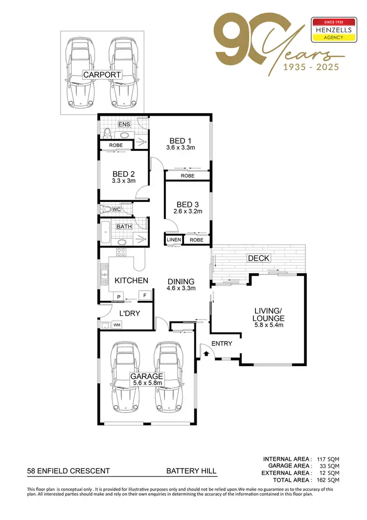 Floorplan of Homely house listing, 58 Enfield Crescent, Battery Hill QLD 4551