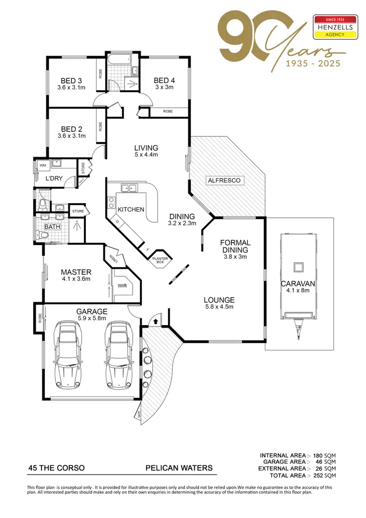 Floorplan of Homely house listing, 45 The Corso, Pelican Waters QLD 4551