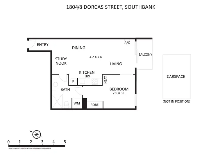 Floorplan of Homely apartment listing, 1804/8 Dorcas Street, Southbank VIC 3006