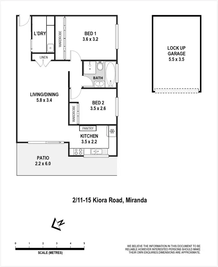 Floorplan of Homely unit listing, 2/11-15 Kiora Road, Miranda NSW 2228