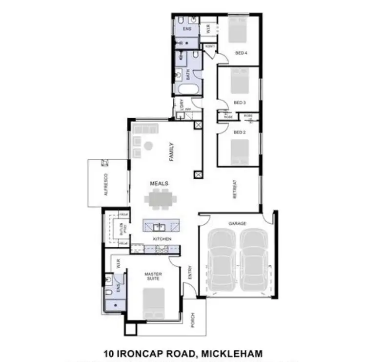 Floorplan of Homely house listing, 10 Ironcap Road, Mickleham VIC 3064