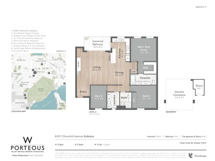Floorplan of Homely apartment listing, 6/317 Churchill Avenue, Subiaco WA 6008