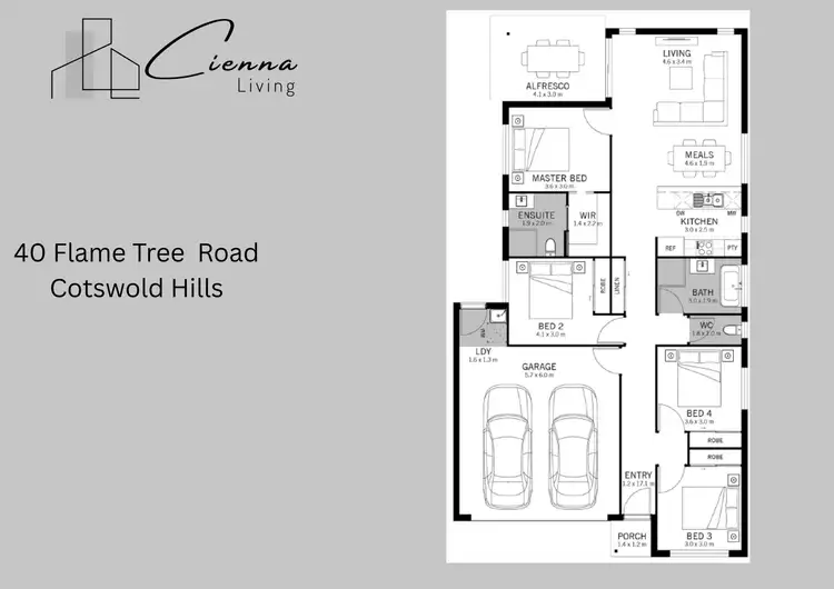 Floorplan of Homely house listing, 40 Flame Tree Road, Cotswold Hills QLD 4350