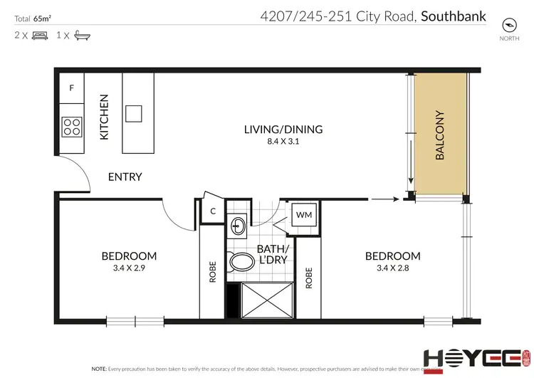 Floorplan of Homely apartment listing, 4207/245-251 City Road, Southbank VIC 3006