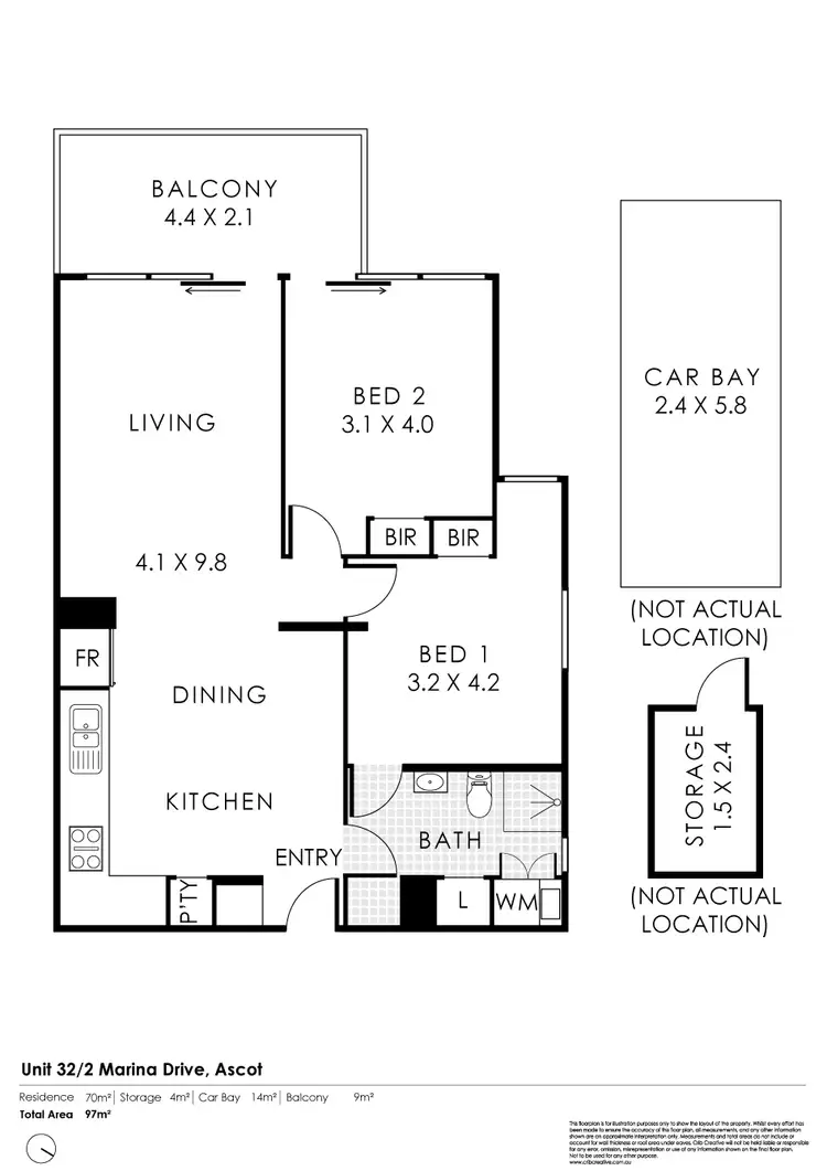 Floorplan of Homely house listing, 32/2 Marina Drive, Ascot WA 6104