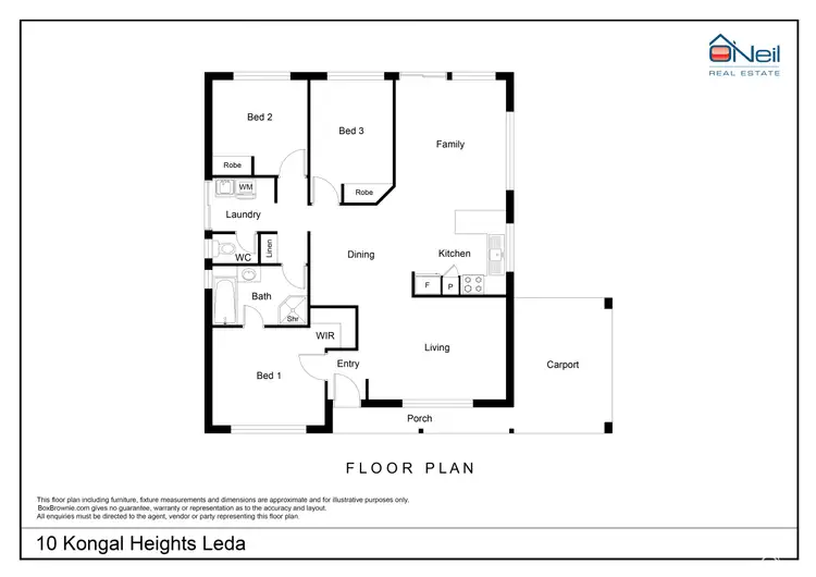 Floorplan of Homely house listing, 10 Kongal Heights, Leda WA 6170