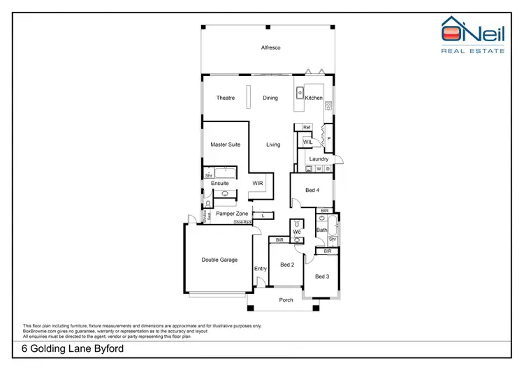 Floorplan of Homely house listing, 6 Golding Lane, Byford WA 6122