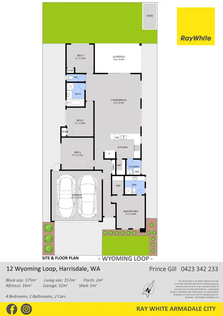 Floorplan of Homely house listing, 12 Wyoming Loop, Harrisdale WA 6112
