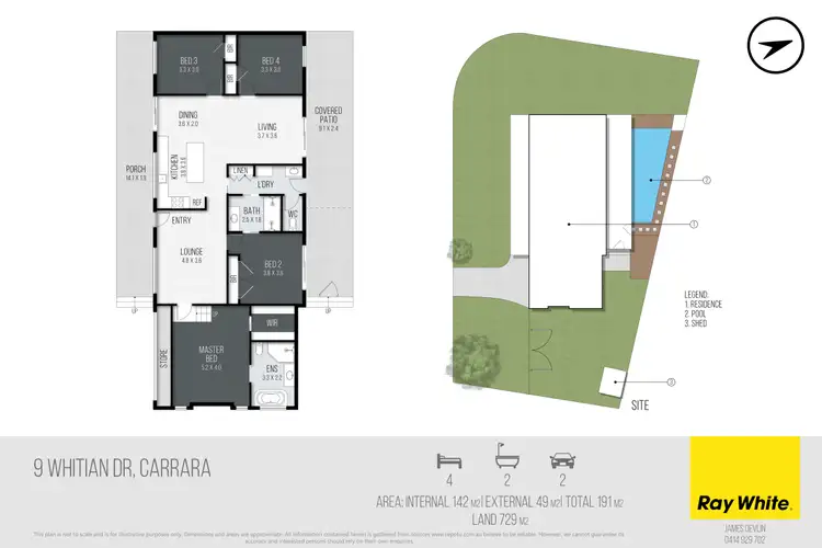 Floorplan of Homely house listing, 9 Whitian Drive, Carrara QLD 4211
