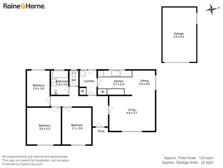Floorplan of Homely house listing, 39 Walker Street, Sorell TAS 7172
