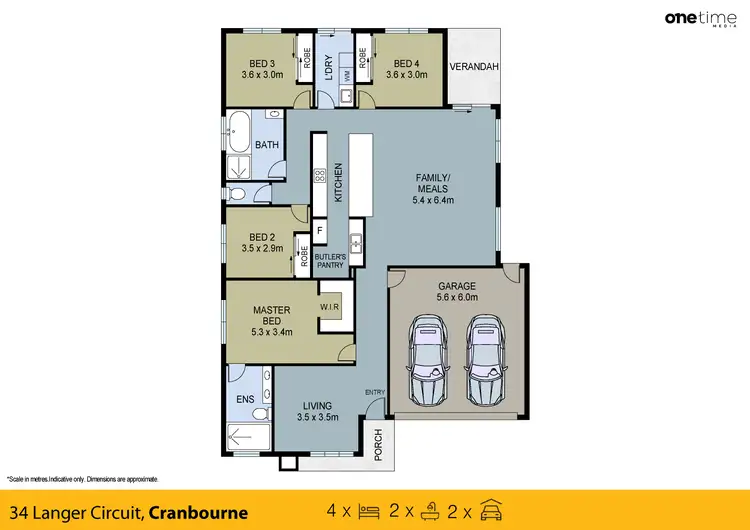 Floorplan of Homely house listing, 34 Langer Circuit, Cranbourne VIC 3977