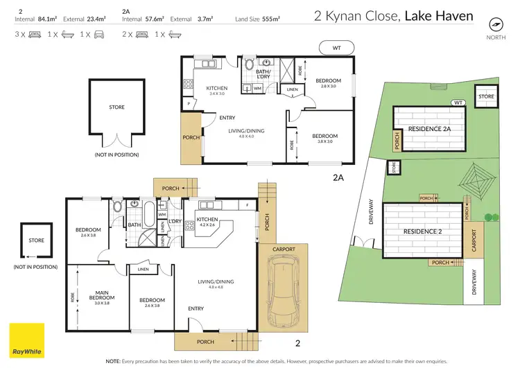 Floorplan of Homely house listing, 2 & 2a Kynan Close, Lake Haven NSW 2263