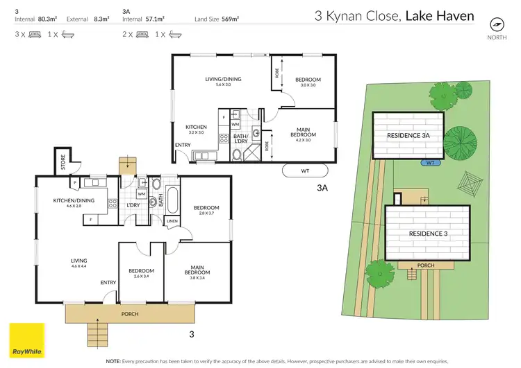Floorplan of Homely house listing, 3 & 3a Kynan Close, Lake Haven NSW 2263