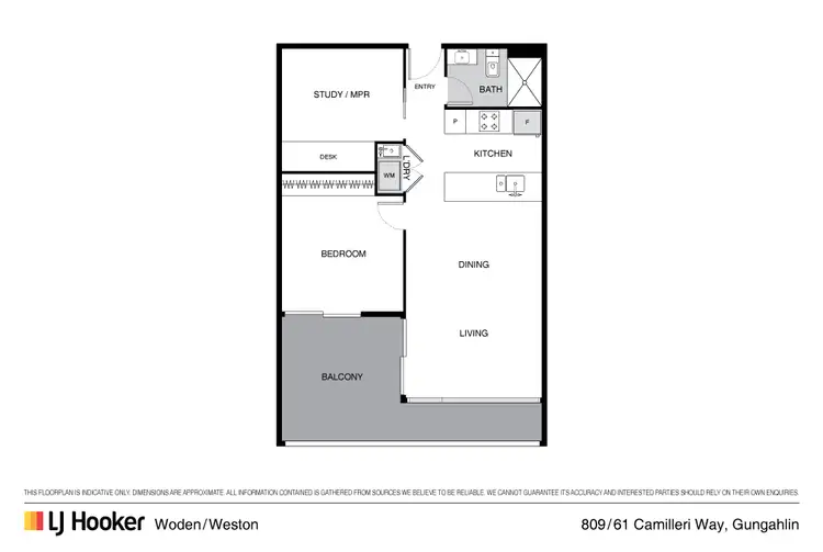 Floorplan of Homely apartment listing, 809/61 Camilleri Way, Gungahlin ACT 2912