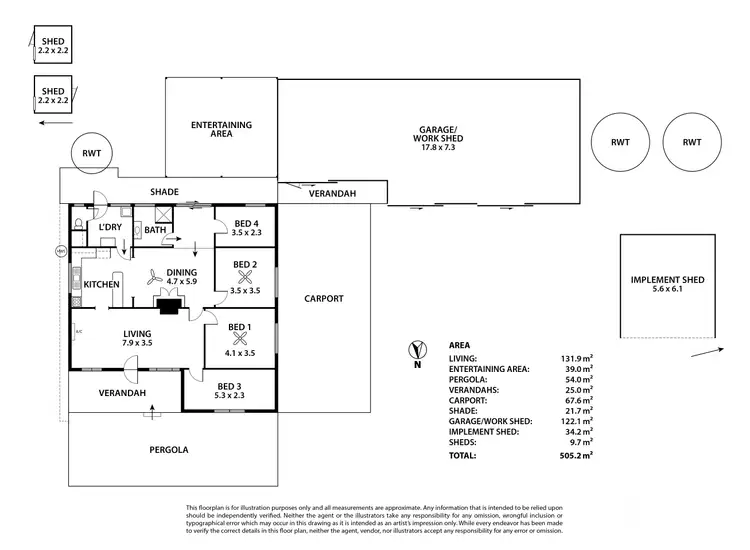 Floorplan of Homely rural property listing, 254 Dunstone Road, Barmera SA 5345