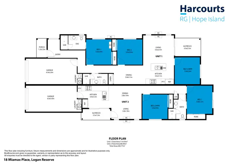 Floorplan of Homely house listing, 18 Miamax Place, Logan Reserve QLD 4133