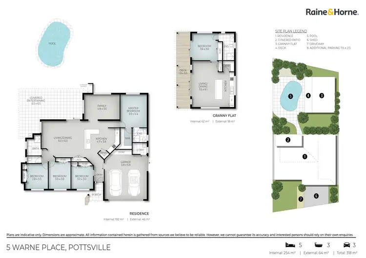 Floorplan of Homely house listing, 5 Warne Place, Pottsville NSW 2489