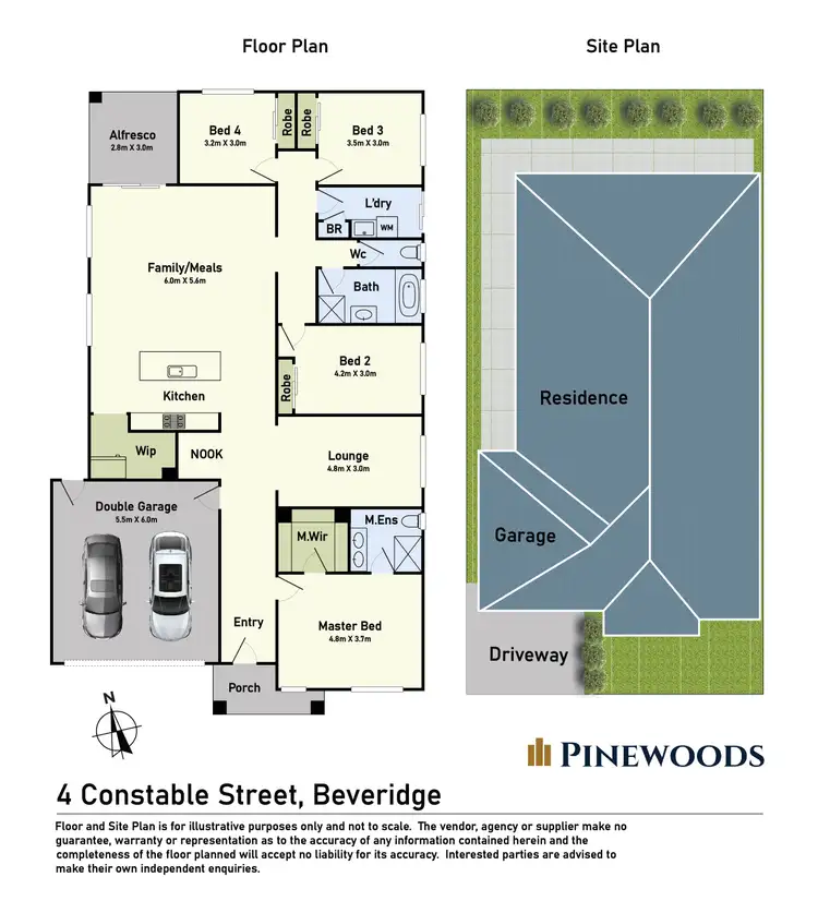 Floorplan of Homely house listing, 4 Constable Street, Beveridge VIC 3753