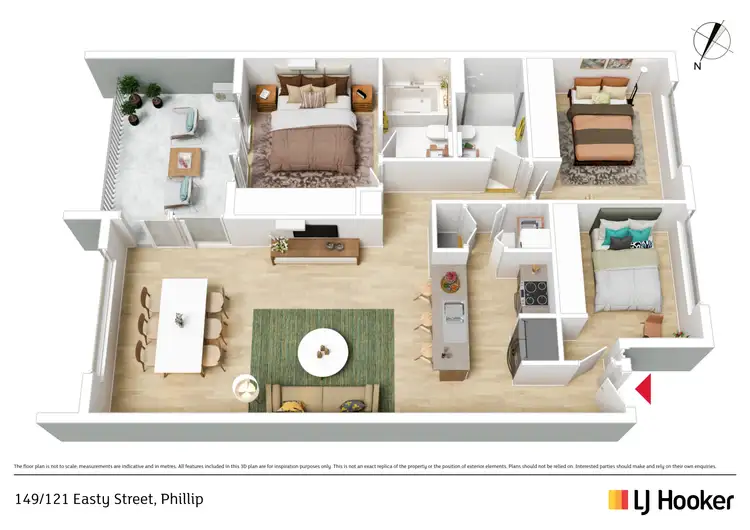 Floorplan of Homely apartment listing, 149/121 Easty Street, Phillip ACT 2606