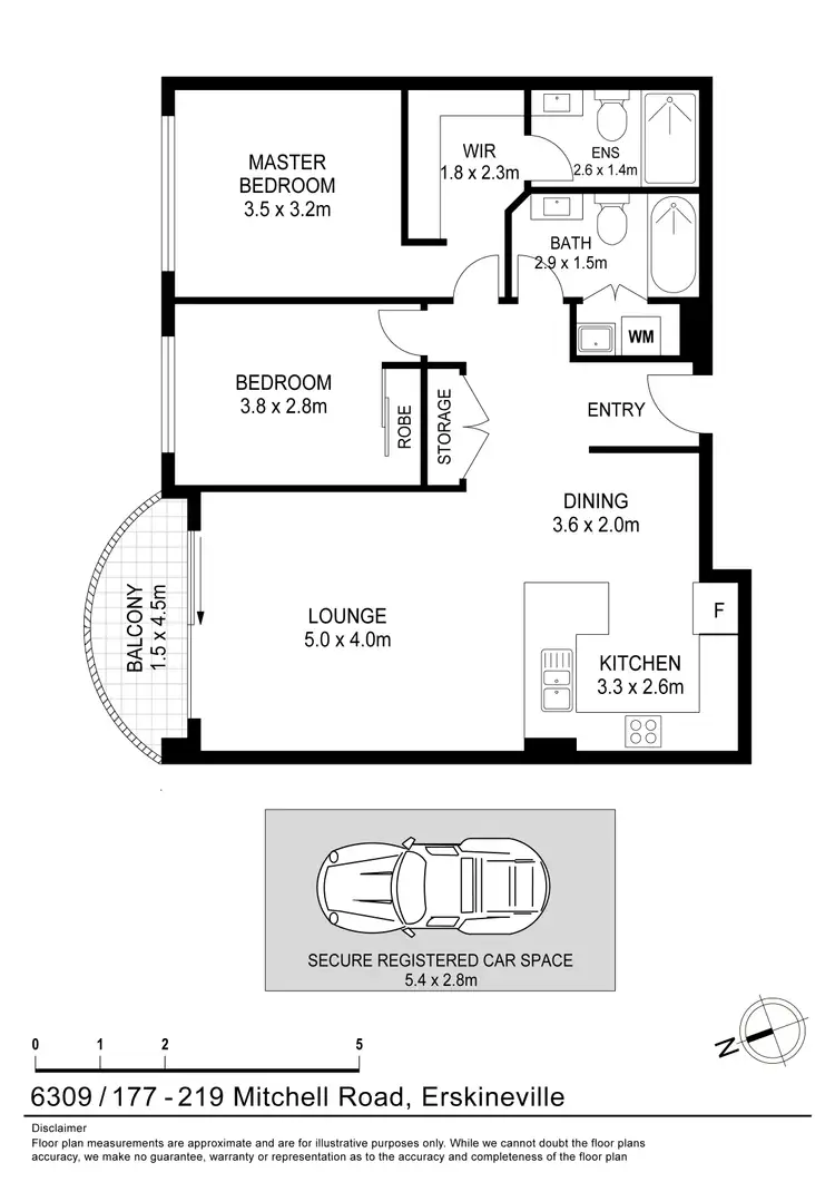 Floorplan of Homely apartment listing, 6309/177-219 Mitchell Road, Erskineville NSW 2043
