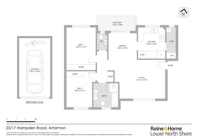 Floorplan of Homely apartment listing, 23/17 Hampden Road, Artarmon NSW 2064