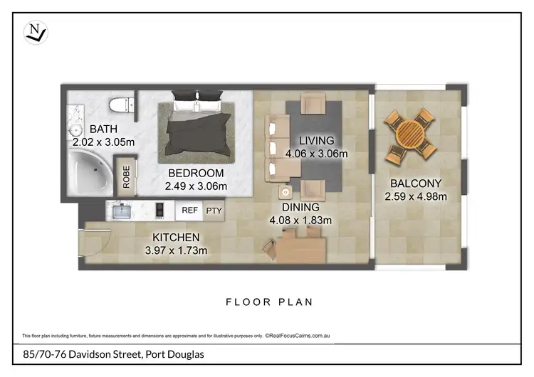 Floorplan of Homely apartment listing, 85/70-76 Davidson Street, Port Douglas QLD 4877