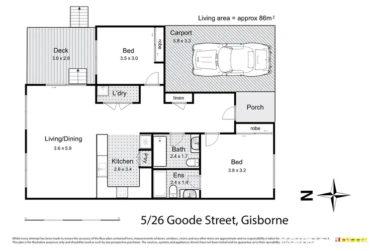 Floorplan of Homely house listing, 5/26 Goode Street, Gisborne VIC 3437