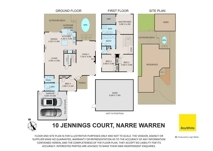 Floorplan of Homely house listing, 10 Jennings Court, Narre Warren South VIC 3805
