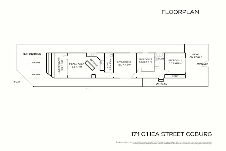 Floorplan of Homely house listing, 171 O'Hea Street, Coburg VIC 3058