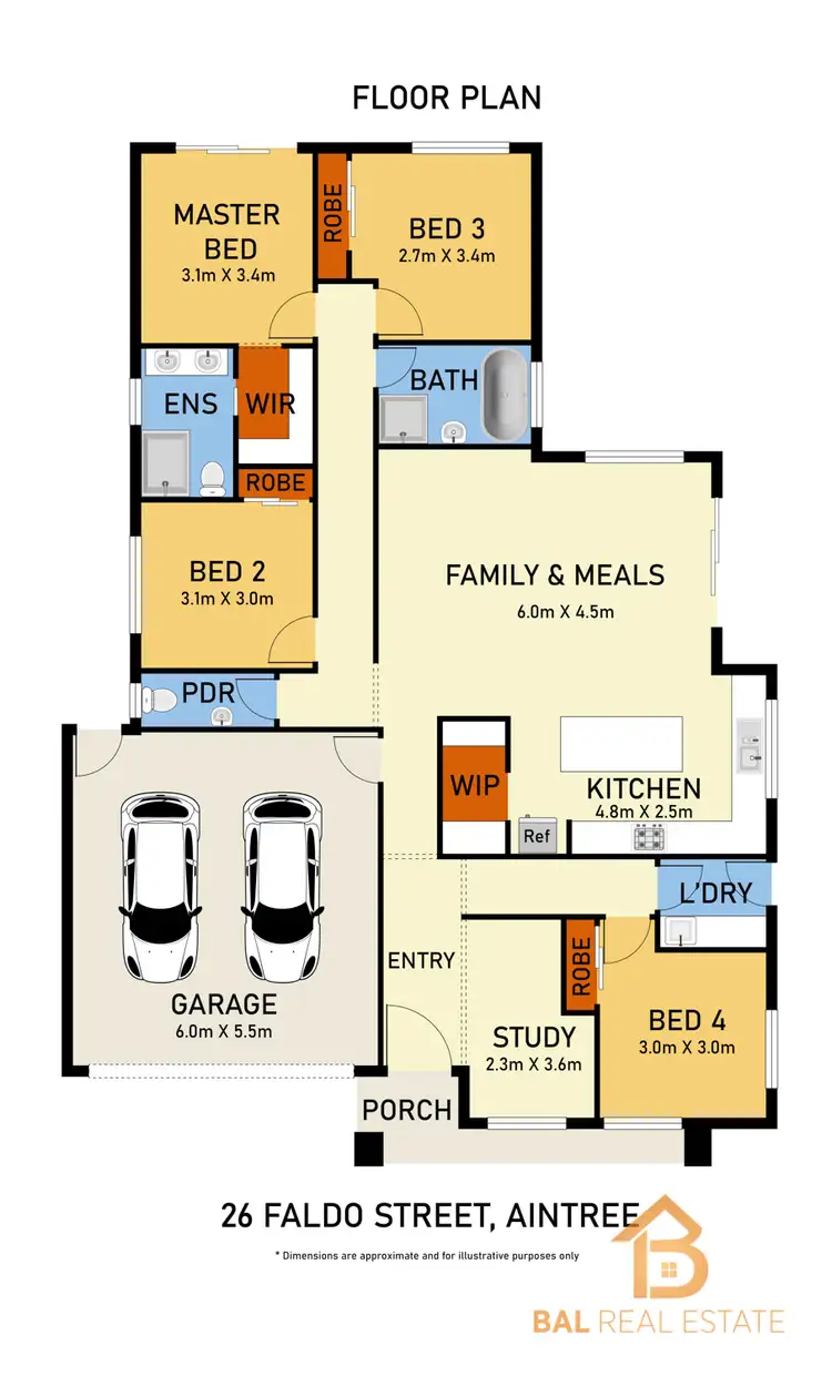 Floorplan of Homely house listing, 26 Faldo Street, Aintree VIC 3336