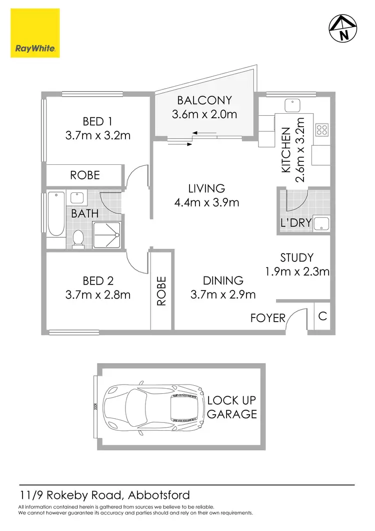 Floorplan of Homely apartment listing, 11/9-15 Rokeby Road, Abbotsford NSW 2046