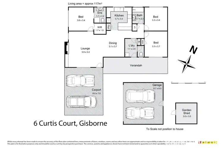 Floorplan of Homely house listing, 6 Curtis Court, Gisborne VIC 3437