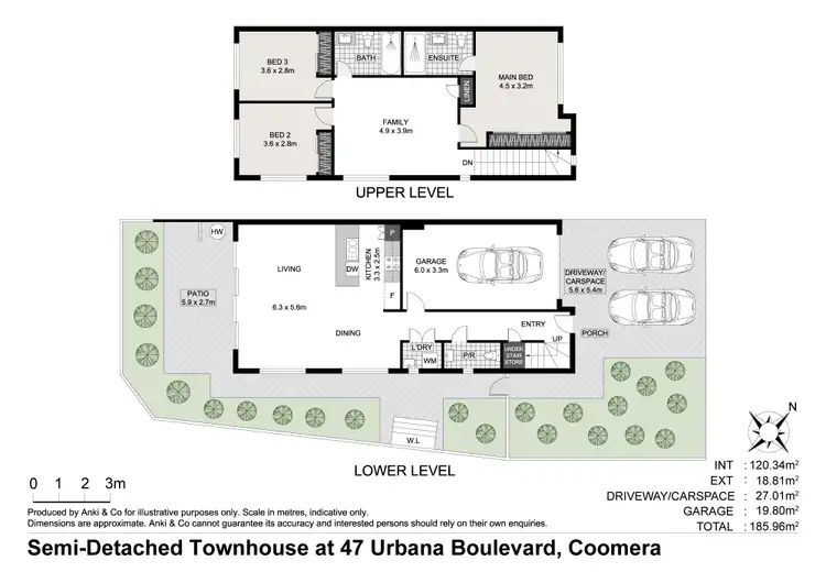 Floorplan of Homely townhouse listing, 2/47 Urbana Boulevard, Coomera QLD 4209