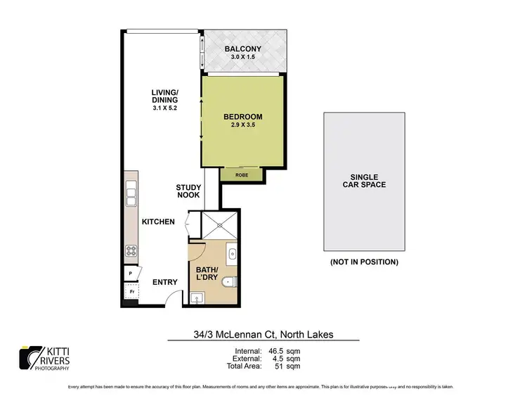 Floorplan of Homely unit listing, 34/3 McLennan Court, North Lakes QLD 4509