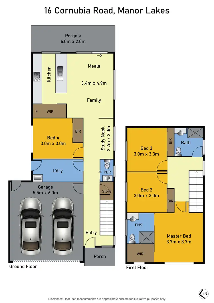 Floorplan of Homely house listing, 16 Cornubia Road, Manor Lakes VIC 3024