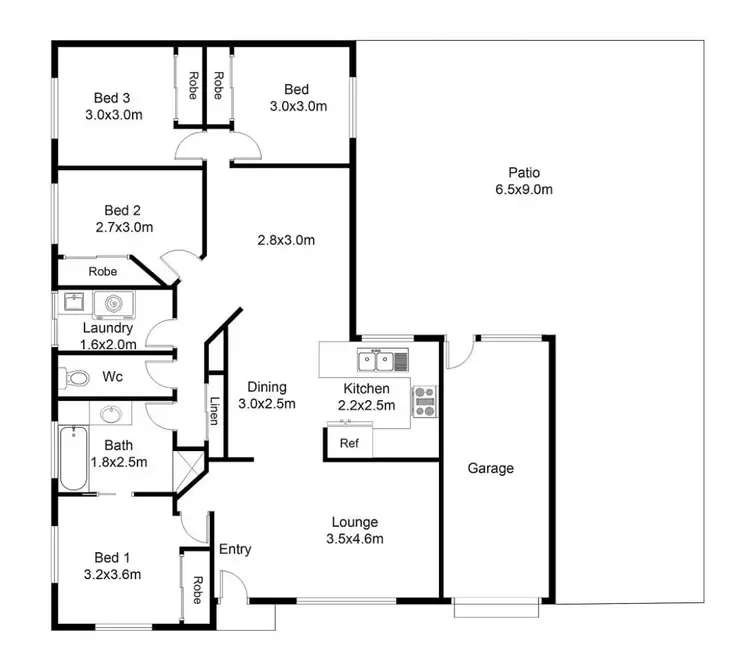 Floorplan of Homely house listing, 36 Grigor Street, Caboolture QLD 4510