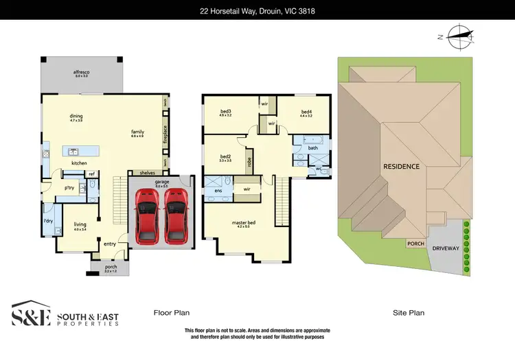 Floorplan of Homely house listing, 22 Horsetail Way, Drouin VIC 3818