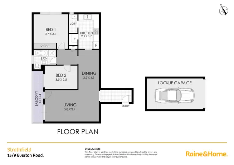 Floorplan of Homely unit listing, 15/9 Everton Rd, Strathfield NSW 2135