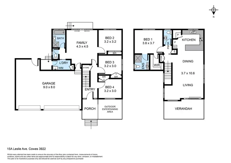 Floorplan of Homely house listing, 15A Leslie Avenue, Cowes VIC 3922