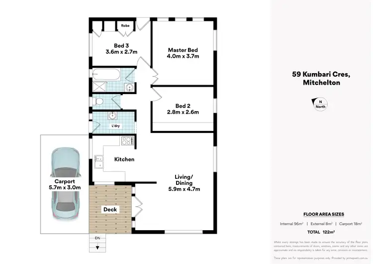 Floorplan of Homely house listing, 59 Kumbari Crescent, Mitchelton QLD 4053