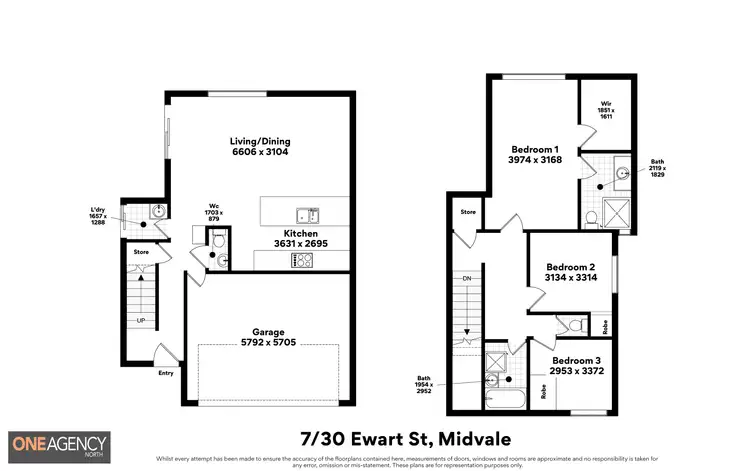 Floorplan of Homely townhouse listing, 7/30 Ewart Street, Midvale WA 6056