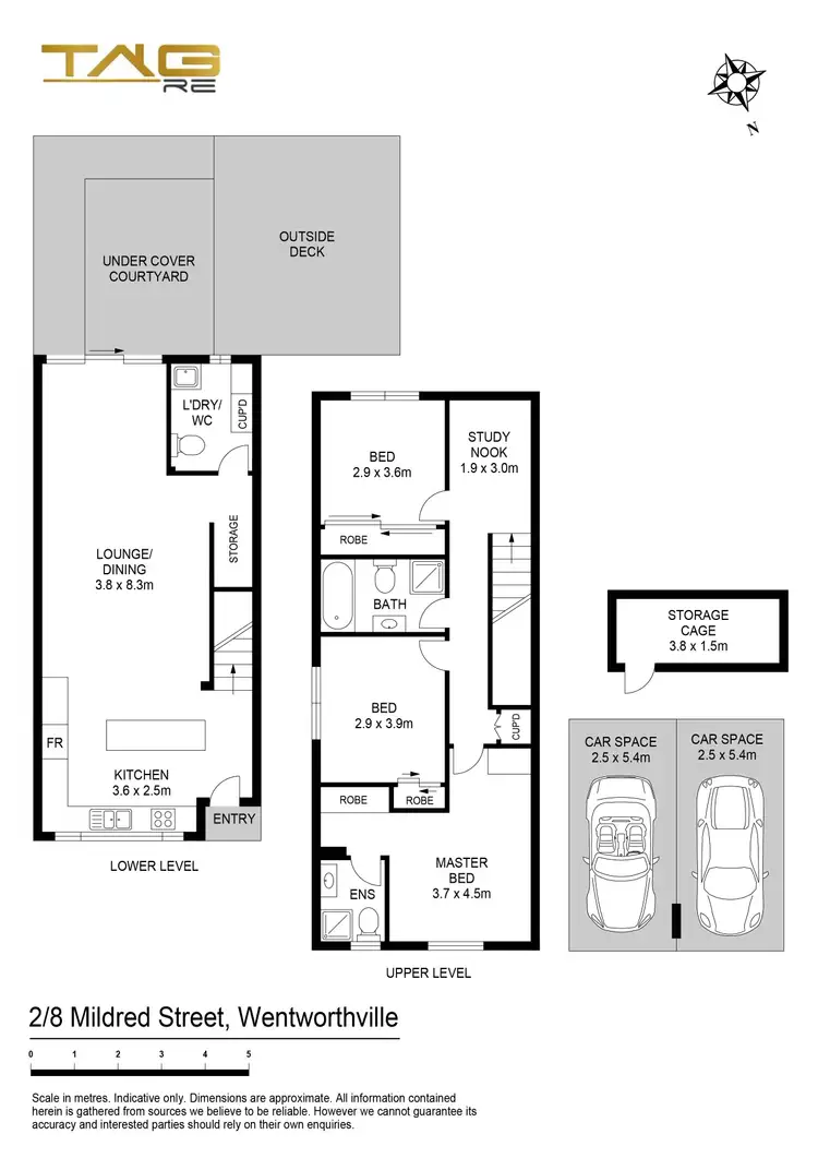 Floorplan of Homely townhouse listing, 2/8-9 Mildred Street, Wentworthville NSW 2145