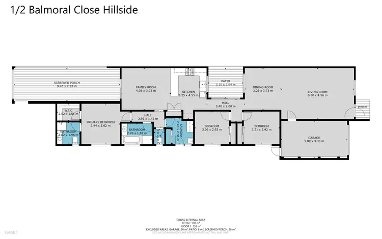 Floorplan of Homely house listing, 1/2 Balmoral Close, Hillside VIC 3037